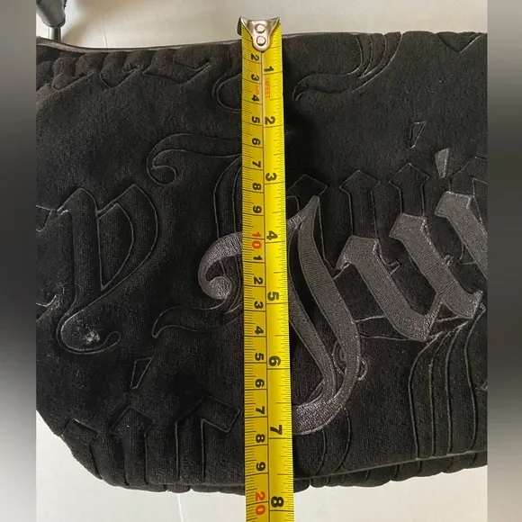 Vintage Juicy Couture Royal Juicy Black Velour Bag from 2009 With Original Tags - Picture 11 of 14